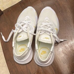 Nike White and Yellow Athletic Shoes